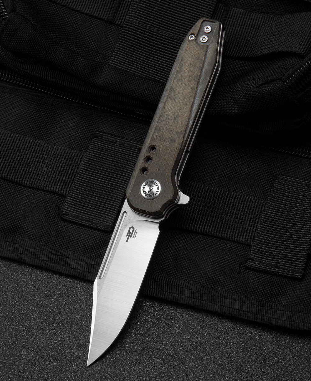 BESTECH SYNTAX 154CM钢 Micarta手柄 BG41E 黑褐色 693