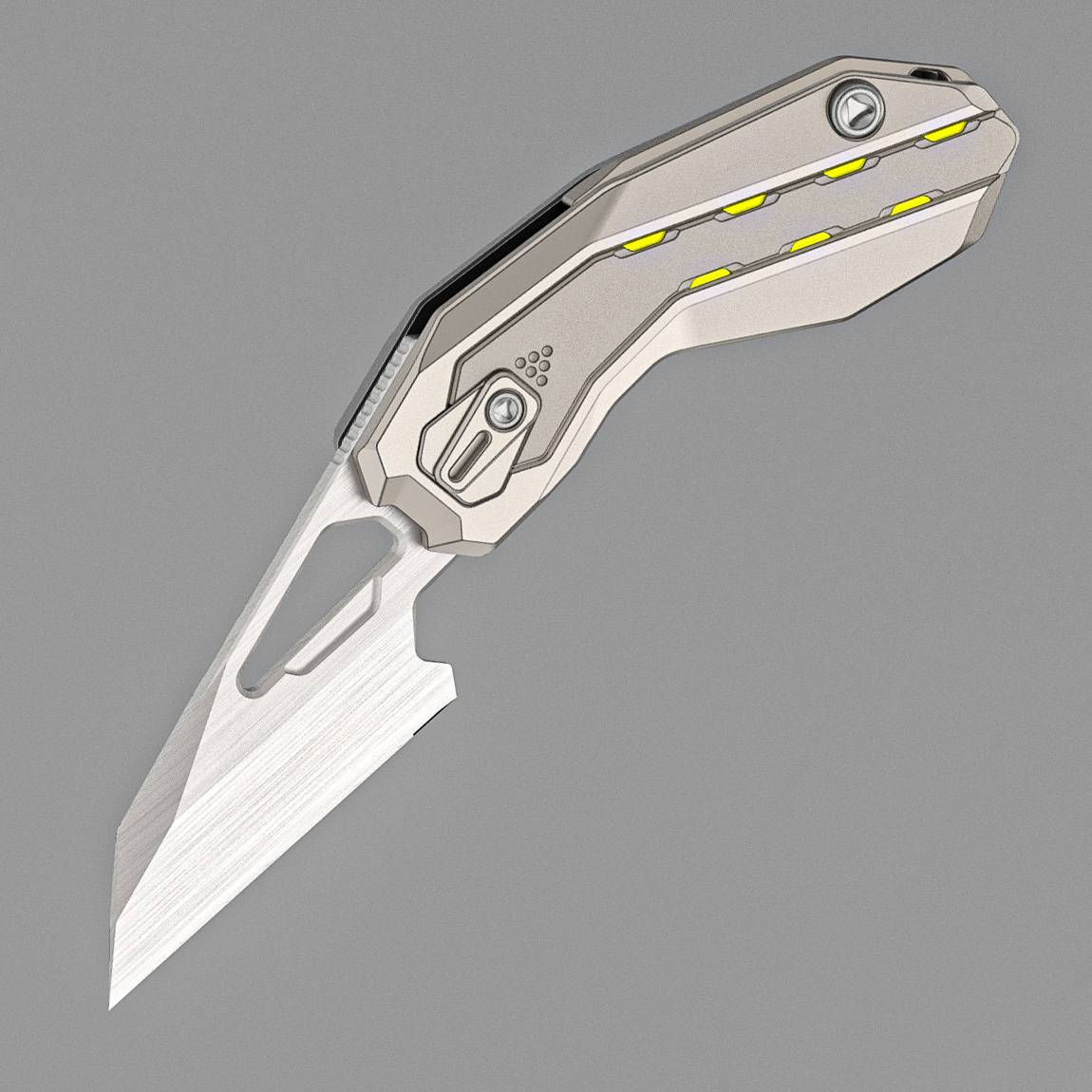 Sao Knife 将军 缎面M390钢 钛柄 SK2602A 银色 1300