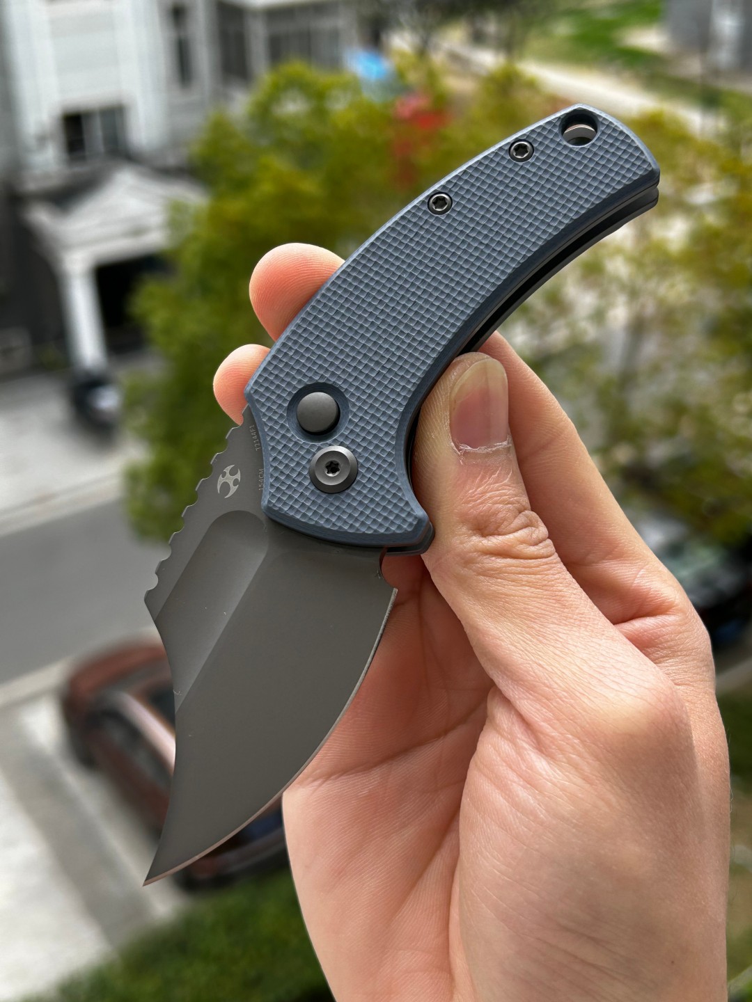 Kansept Wasp 154CM钢 G10手柄 T2144F1 灰蓝色 531