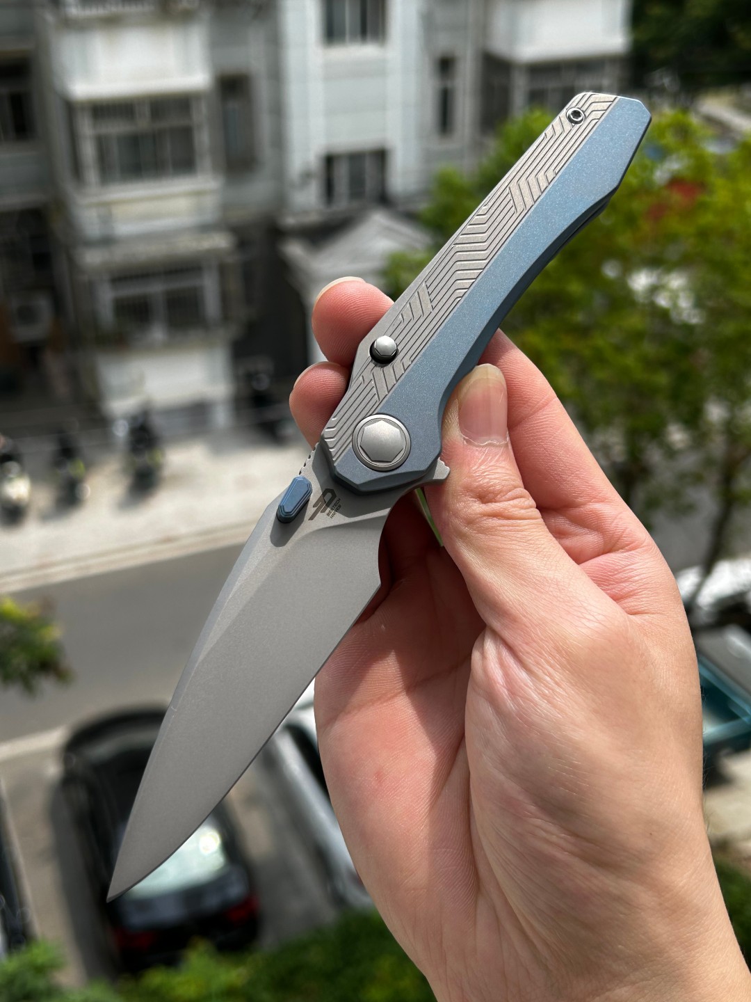 BESTECH WET NELLIE MagnaCut钢 钛手柄 BT2505A 蓝色+灰色 1880