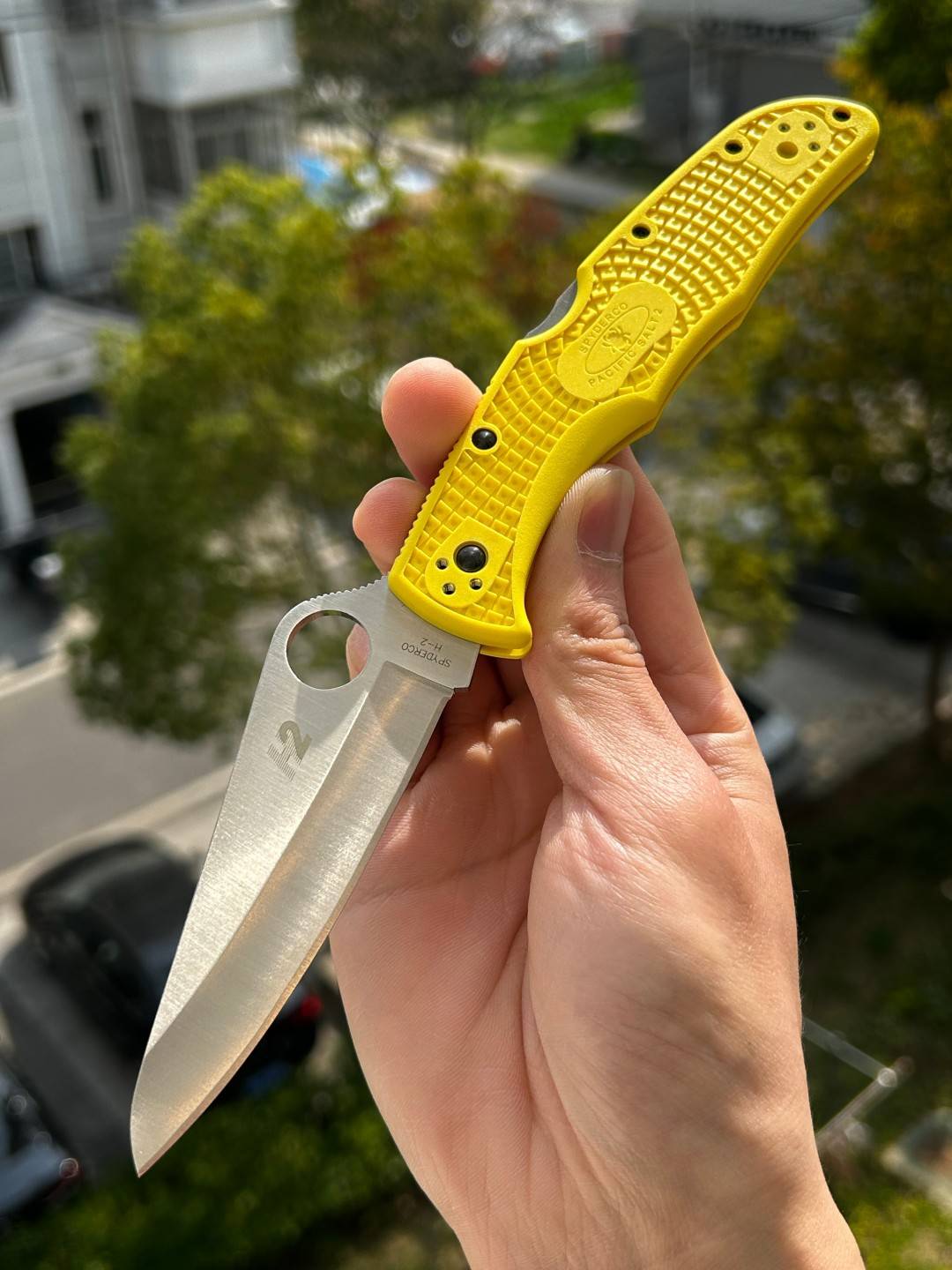 Spyderco   C91PYL2  H-2钢   FRN尼龙手柄   黄色 1000