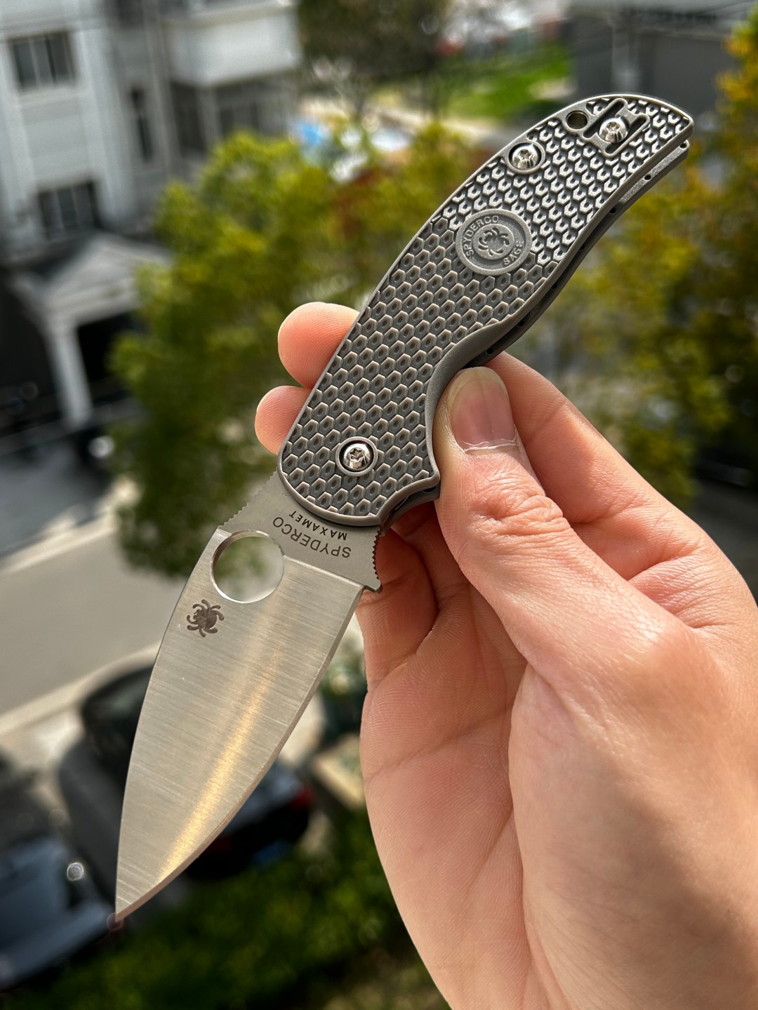 Spyderco Sage 5 Maxamet钢 FRN手柄 C123PGY 灰色 2000