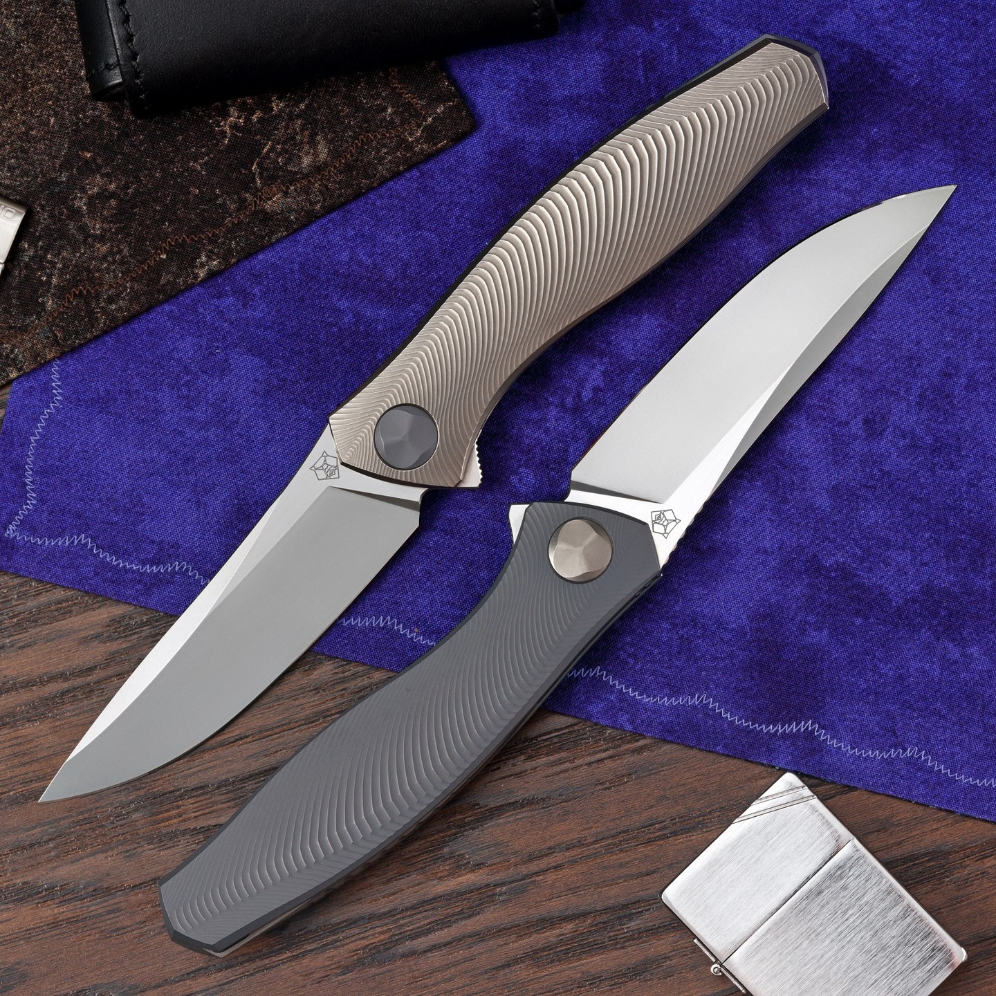 1149 Shirogorov 熊头F95 素钛柄 M390钢 石洗表面