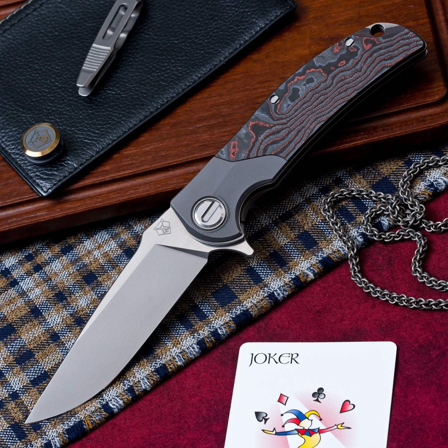 1466 Shirogorov 熊头马丁合作版 ROK/超杀 黑红碳石英柄 S110V钢 SRRBS轴承 28800