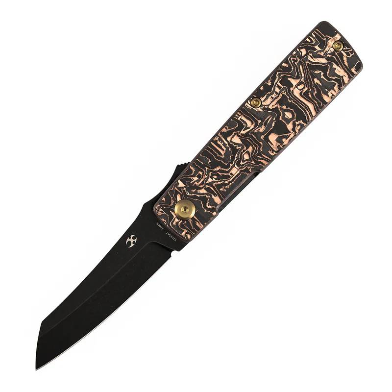 KANSEPT Higonokami 154CM钢 铜碳纤维手柄 T2135A2 黑铜色