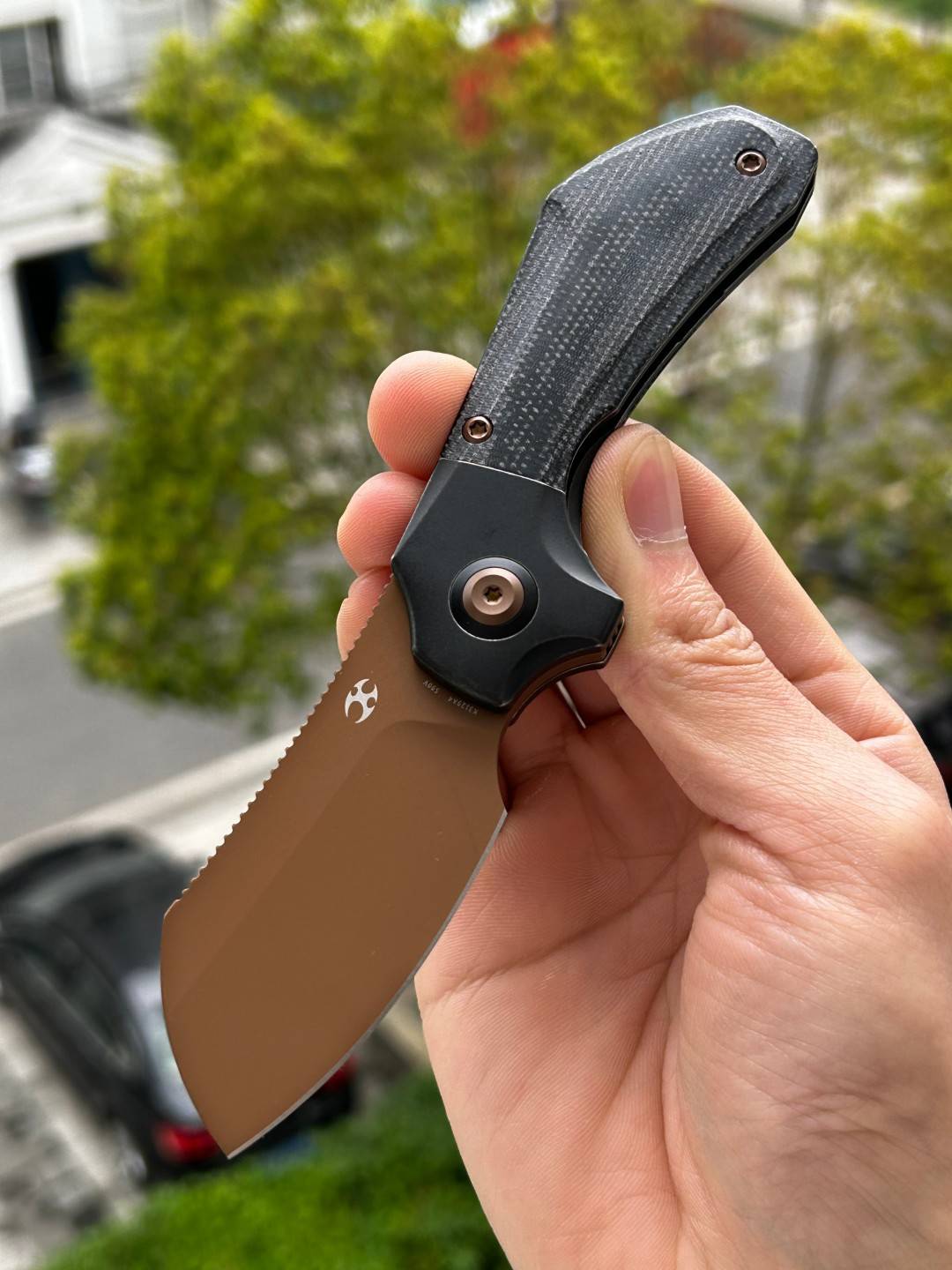 KANSEPT Pluto S90V钢 钛合金+米卡塔手柄 K3129A4 黑色 972