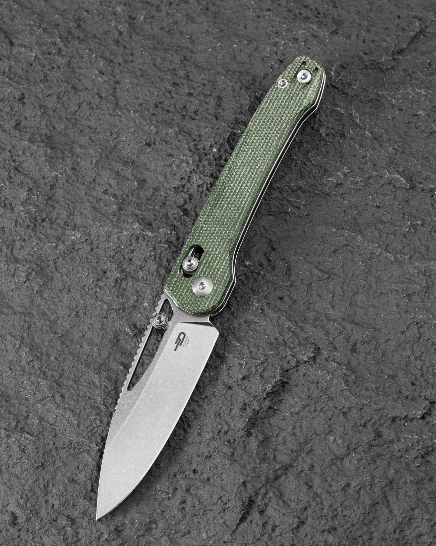 BESTECH COBBER 14C28N钢 Micarta手柄 BG68D 绿色 490