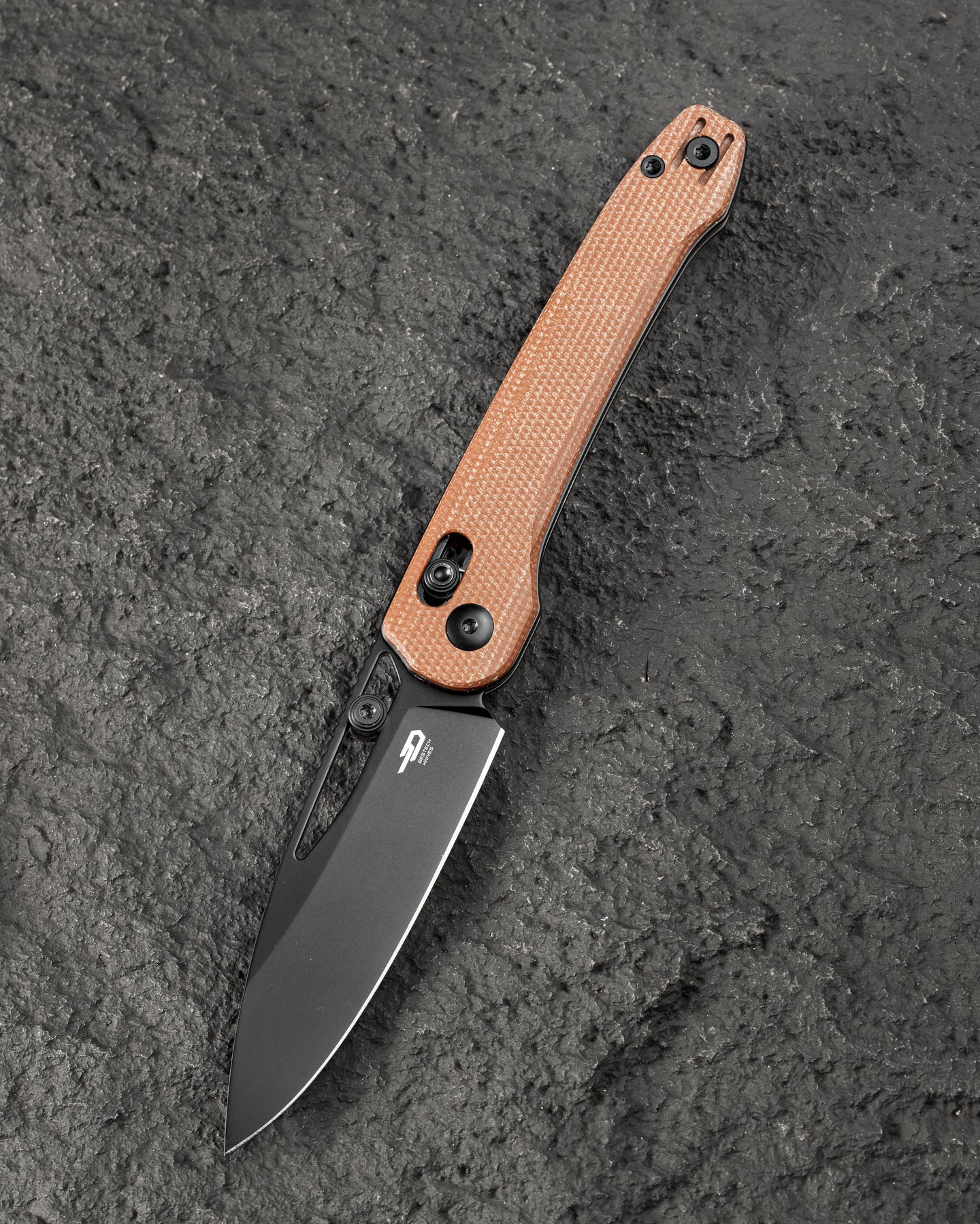 BESTECH COBBER 14C28N钢 Micarta手柄  BG68F 棕色 490