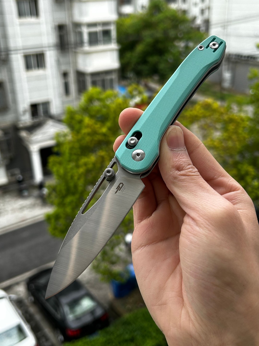 BESTECH COBBER 14C28N钢 G10手柄 BG68B 浅蓝色 490