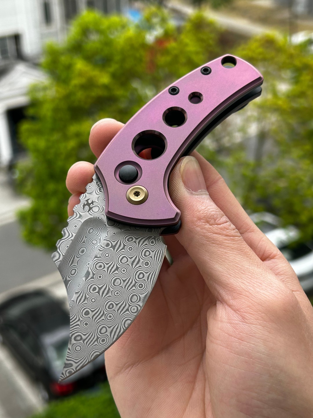 Kansept Wasp 大马士革钢 钛柄 T2144F6 紫色 880