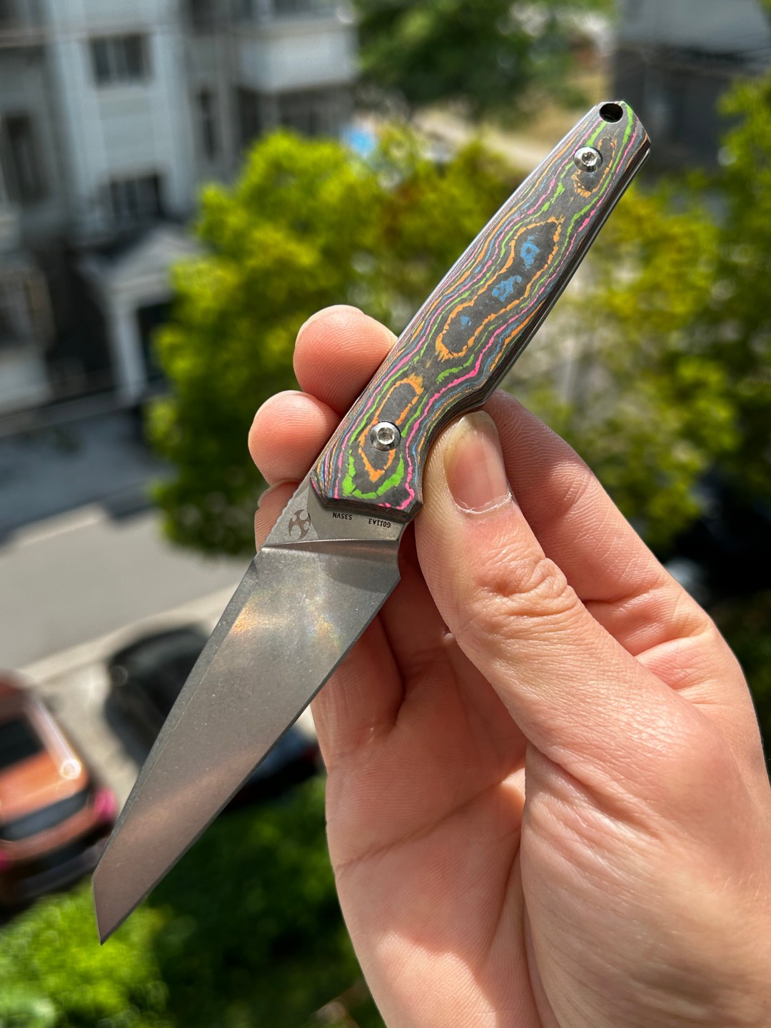 Kansept Parr CPM S35VN钢 碳纤维手柄 G011A3 灰彩色 1161