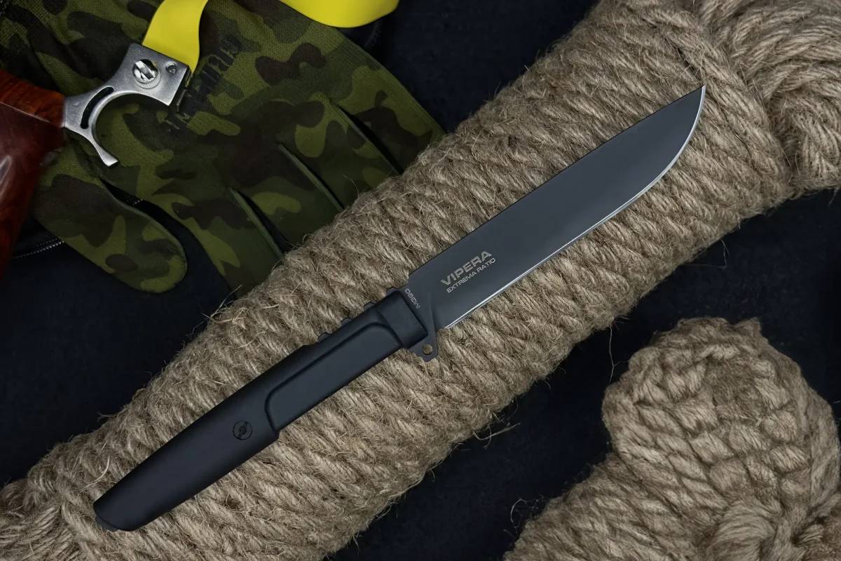 Extrema Ratio VIPERA TOTAL BLACK M390 极端武力 蝰蛇 黑色橡胶柄 M390钢 黑色表面 04.1000.0484/M3/BLK/BLK 1600