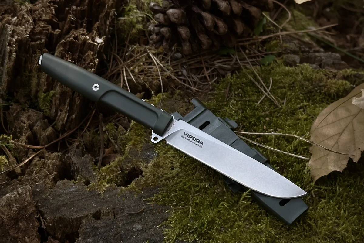 Extrema Ratio VIPERA RANGER GREEN NITROGEN N690钢 极端武力 蝰蛇 黑色橡胶柄  石洗表面 04.1000.0484/NIT/SW/GRN 1150