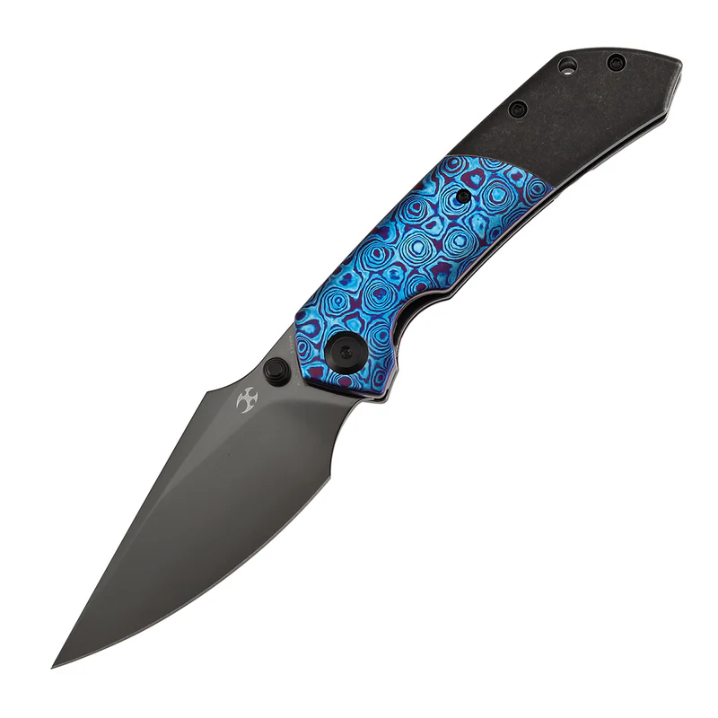 KANSEPT Fenrir CPM S35VN钢 钛合金+Timascus手柄 K1034A12 黑色+蓝色 2190