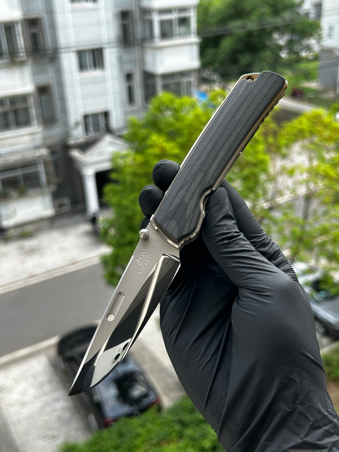 Rockstead HIGO II X-CF-ZDP-SG 花田洋肥厚 钛+木纹碳纤维 11600