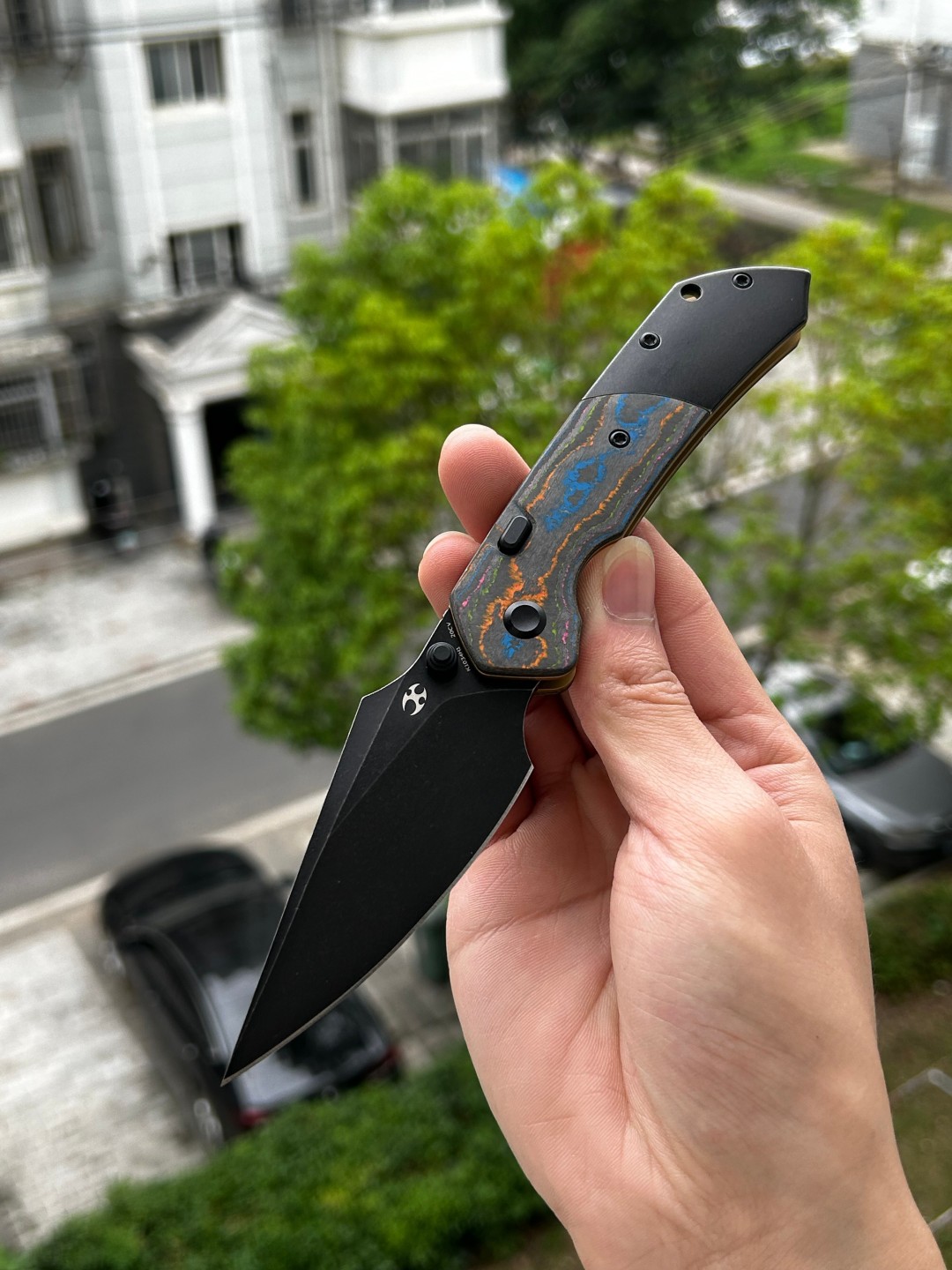 Kansept Fenrir CPM 20CV钢 碳纤维+钛合金手柄 K1034H1迷彩 1679