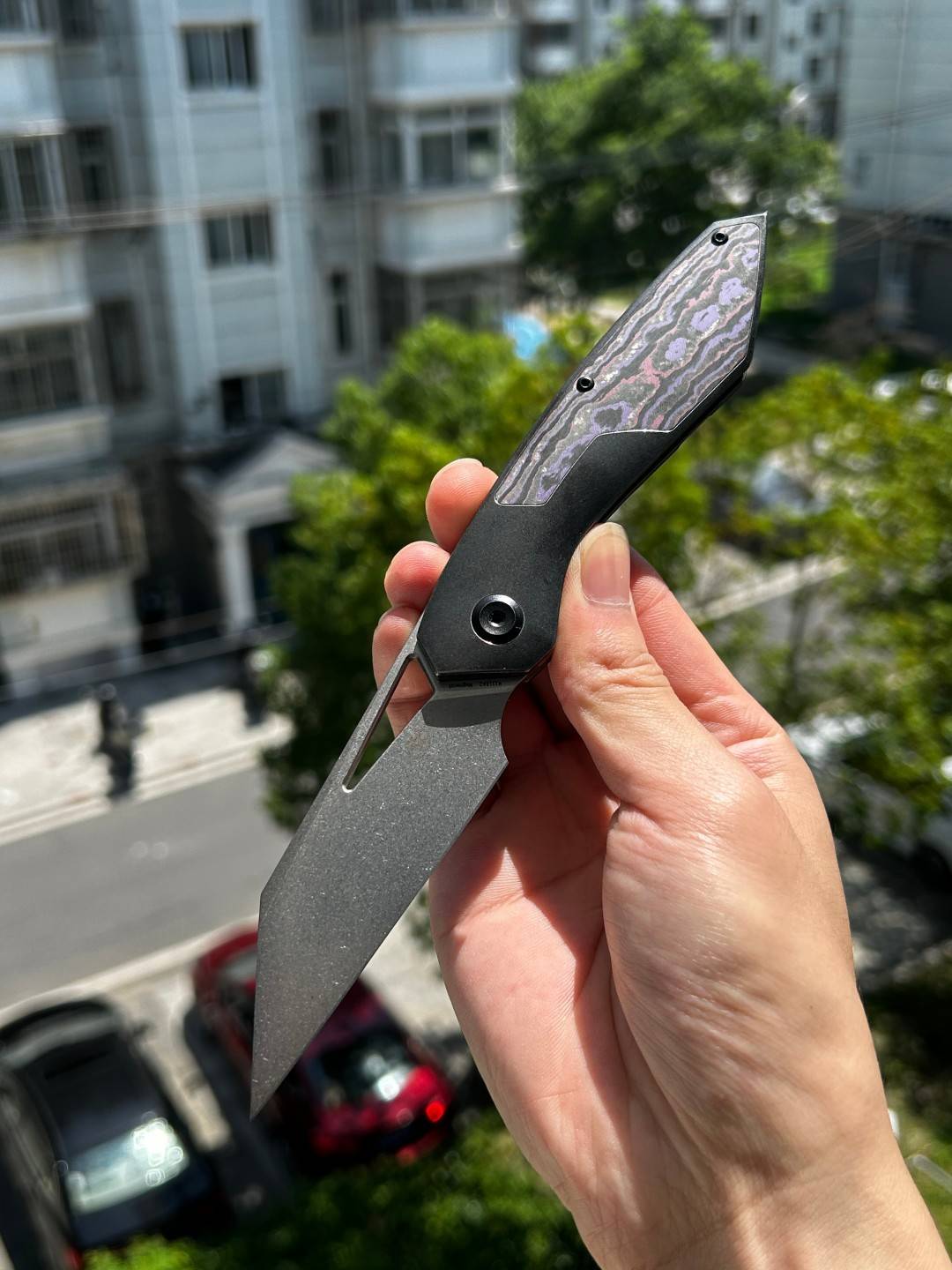 Kansept STRIP Magnacut钢 碳纤维+钛手柄 K1113A2 黑色+紫色 1728