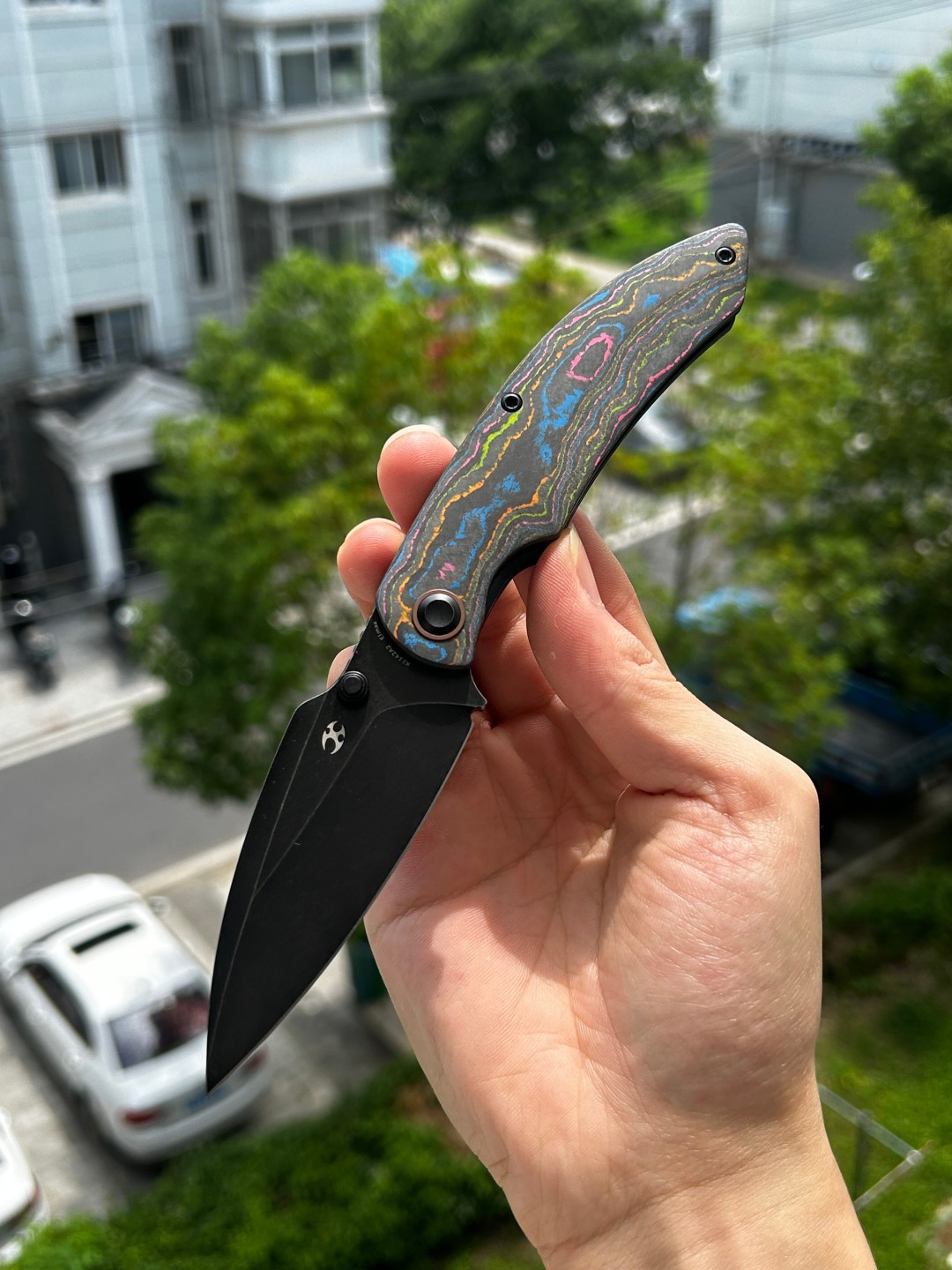 Kansept Falk Elmax钢 碳纤维柄 K1142A2 迷彩 1650
