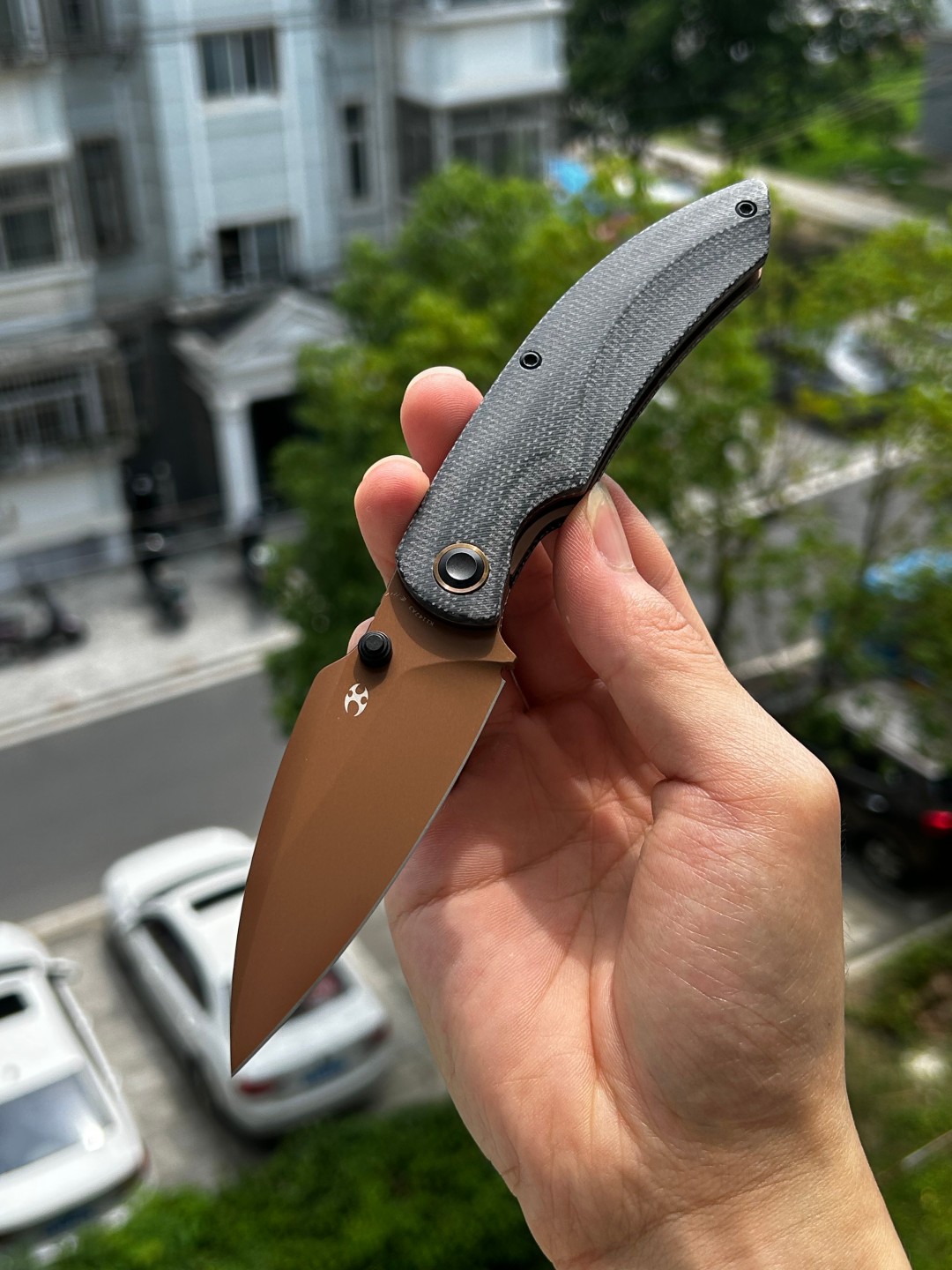 Kansept Falk Elmax钢 米卡塔柄 K1142A3 黑色 1090