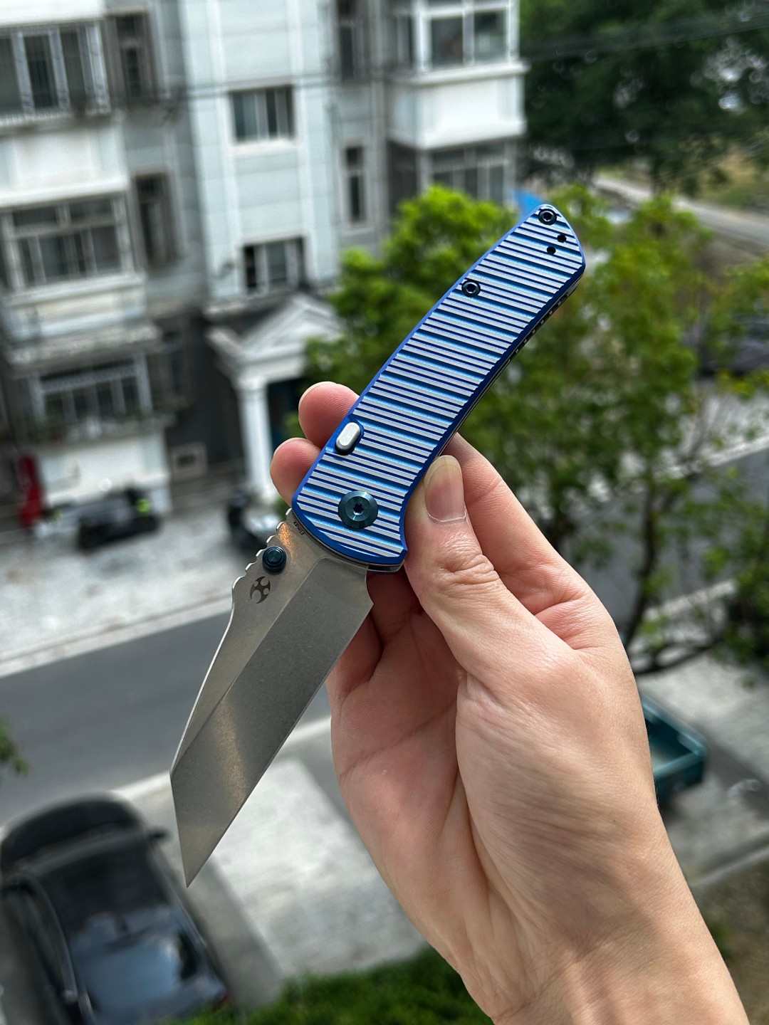 Kansept Main Street Elmax钢 铝合金手柄 K1015H3 蓝色 980