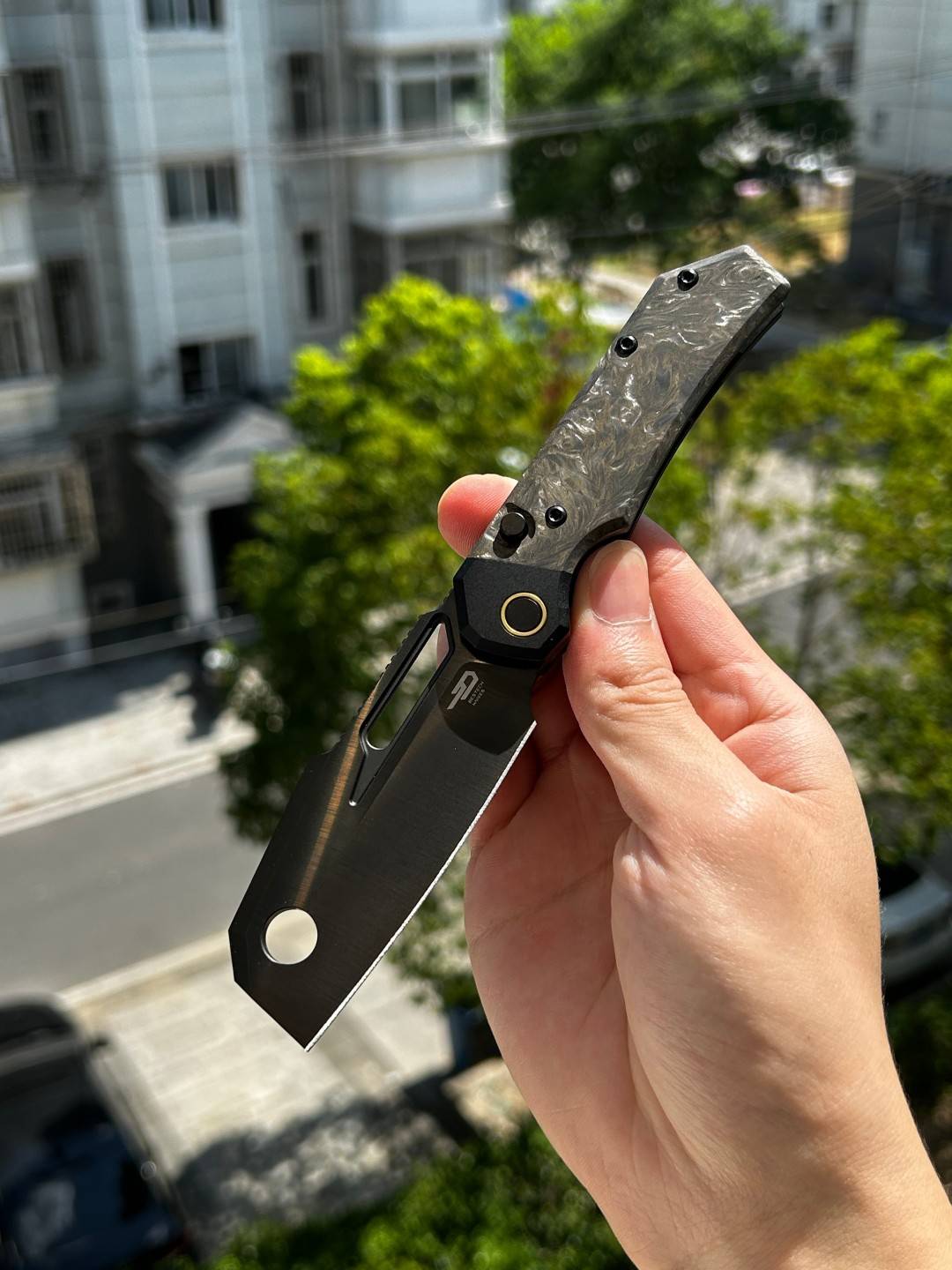 Bestech Nyrrdreki M390钢 钛合金+碳纤维手柄 BT2607D 黑金 2380