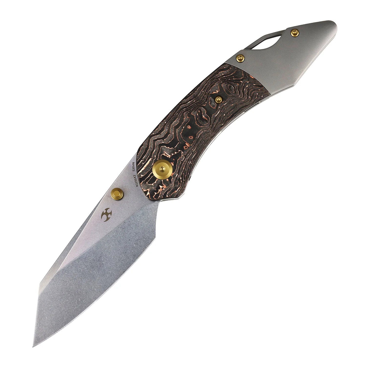Kansept K9 CPM-S35VN钢 铜碳纤维 + 钛合金手柄 K1151A2 黑色 1610