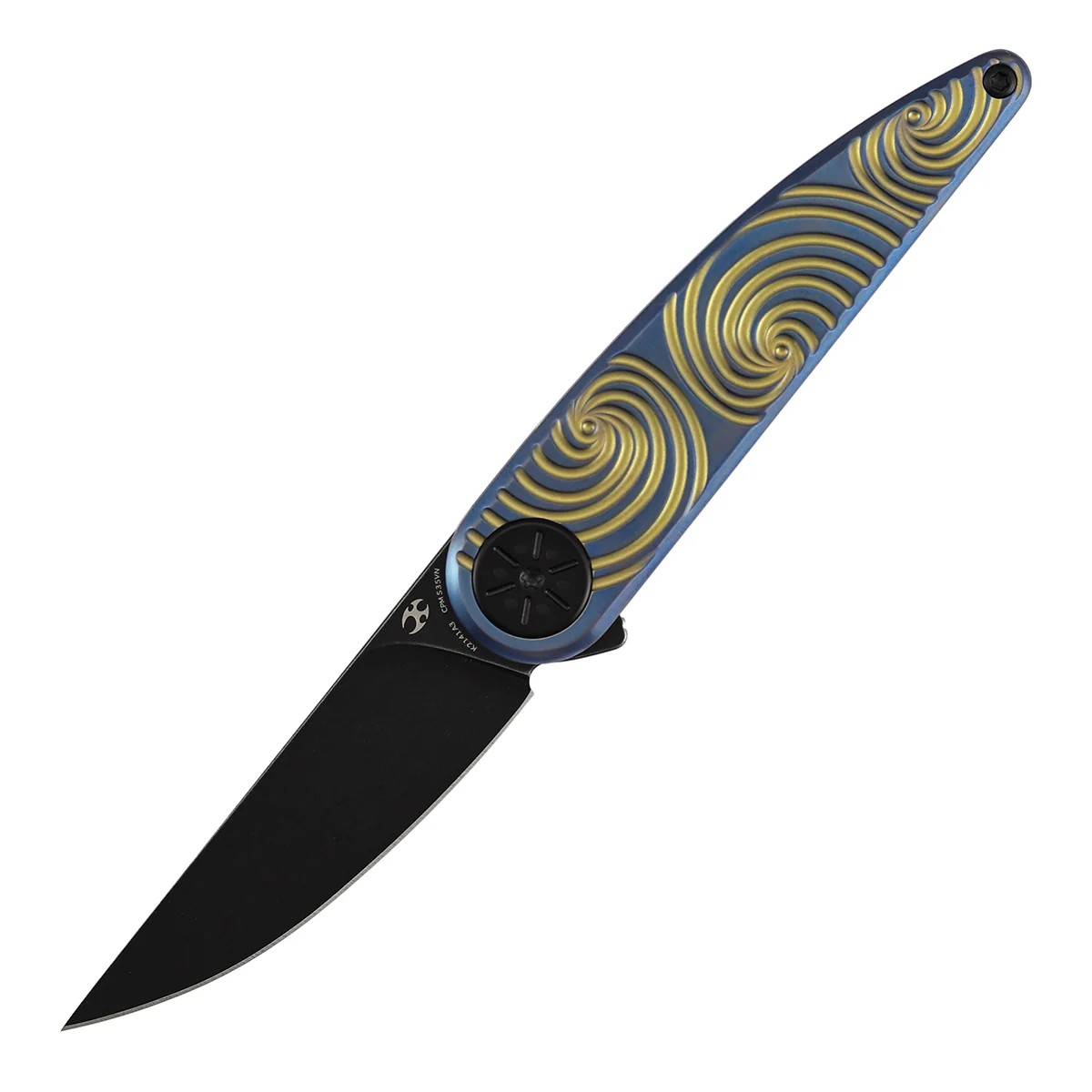 Kansept Symétrix CPM-S35VN钢 钛合金手柄 K2141A3 蓝金 1260