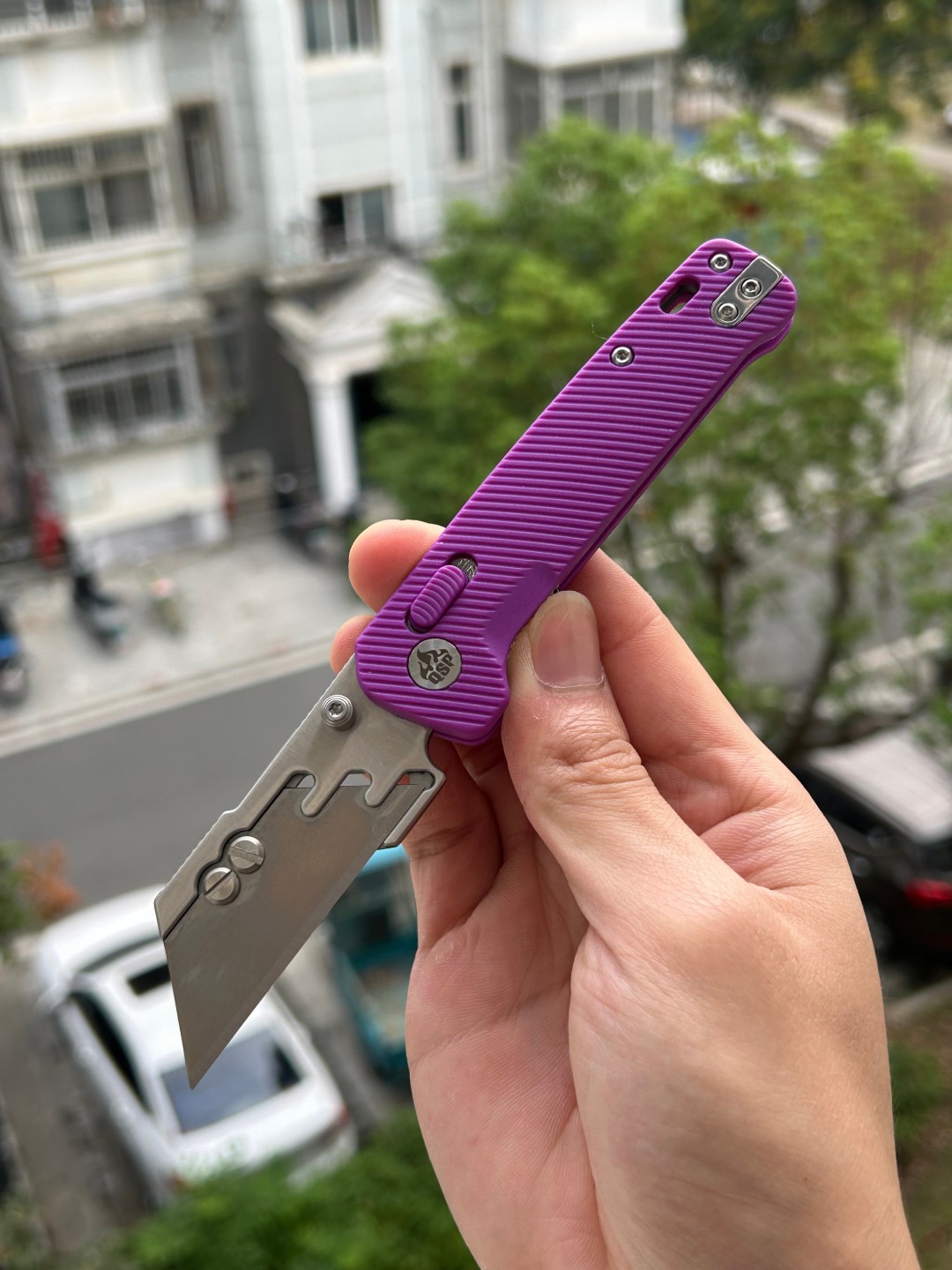 QSP Penguin Workmate 折叠美工刀 QS130UT-E 紫色 348