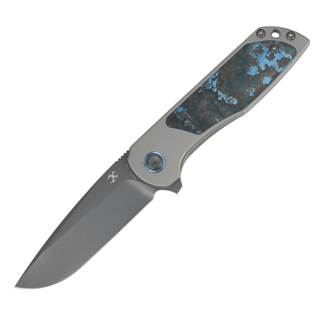Kansept Ptarmigan CPM-S35VN钢 钛合金+碳纤维手柄 K2055A4 蓝灰色 1400