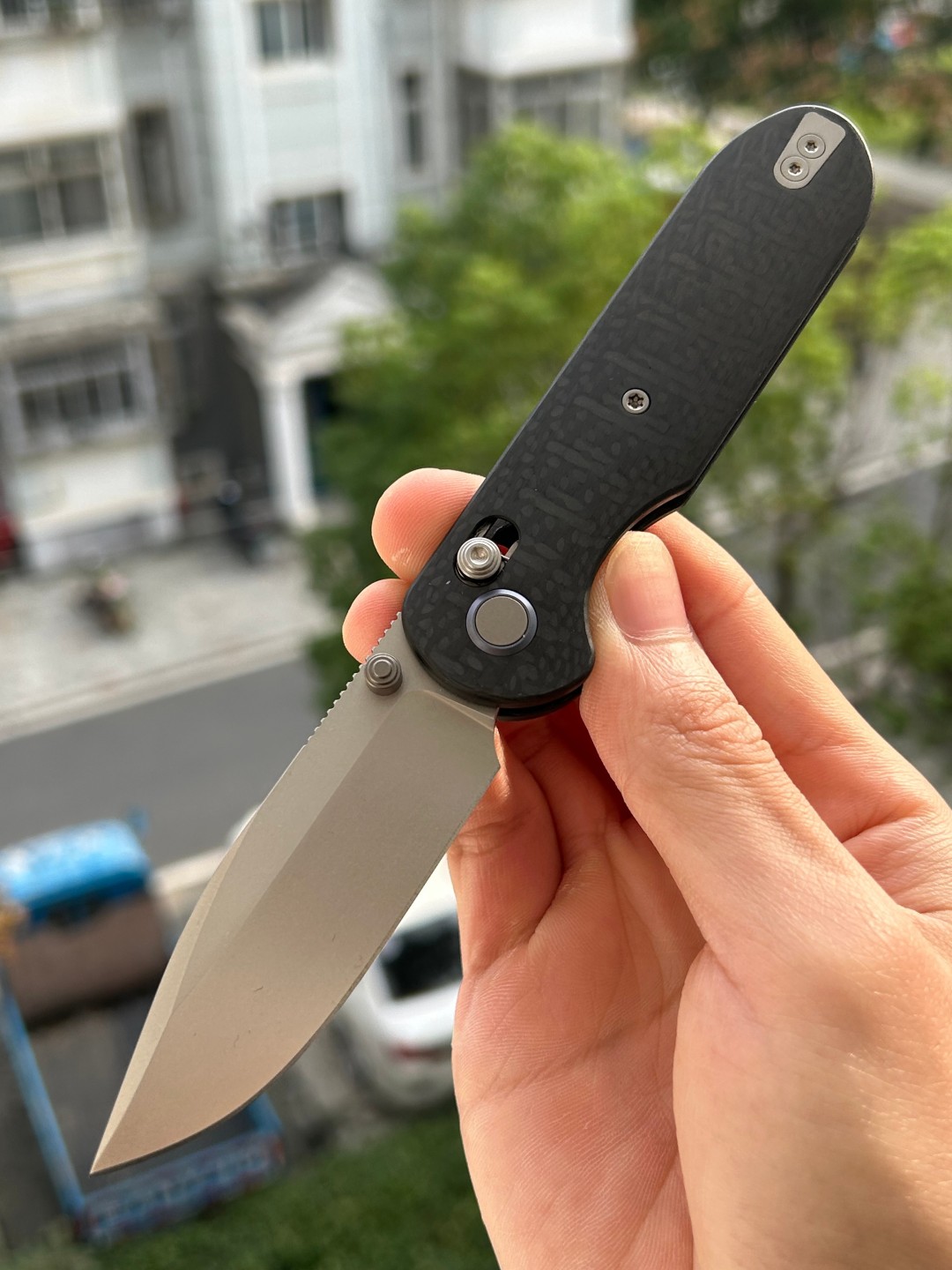 GEO Knife Ethereal Cutter M390钢 碳纤维手柄 GEO2402K 黑色 950